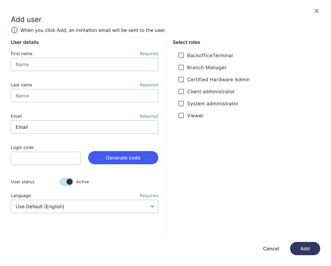 Create user